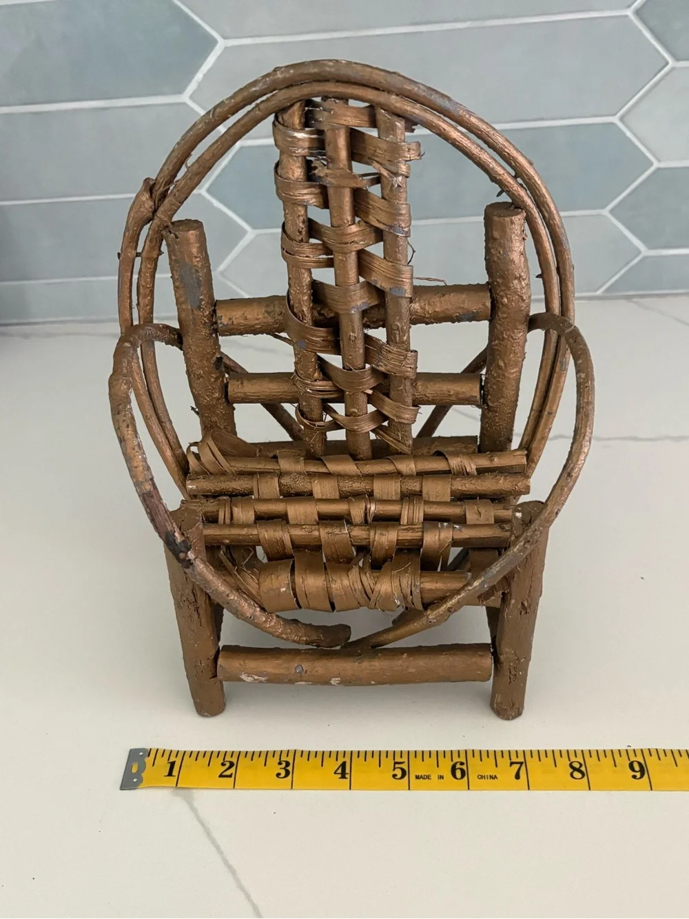 Vintage Primitive Rustic Willow Twig Miniature Doll Chair